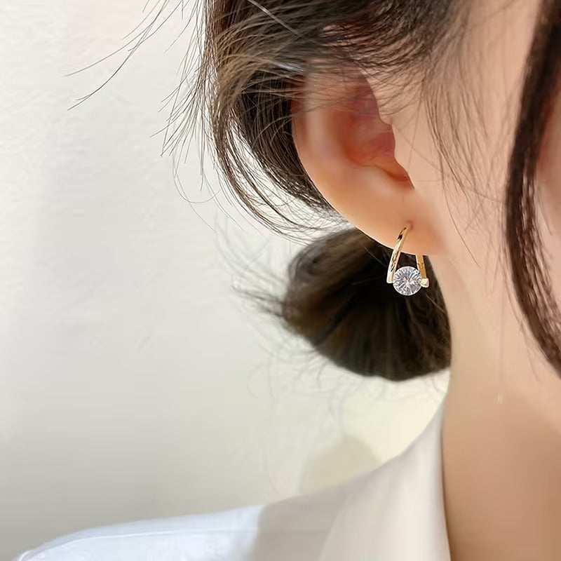 A Pair Of Gold-Toned Huggie Hoop Earrings -  [ Buy 1 Get 1 Free ]