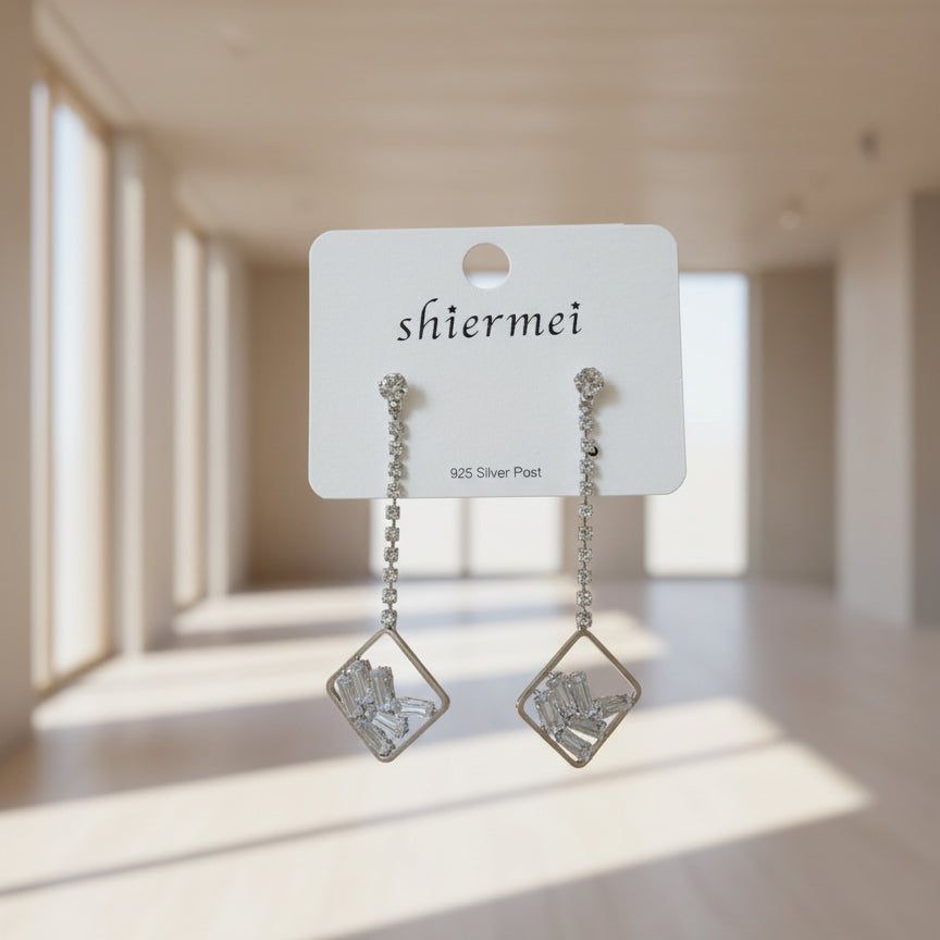 Iced Silver earrings