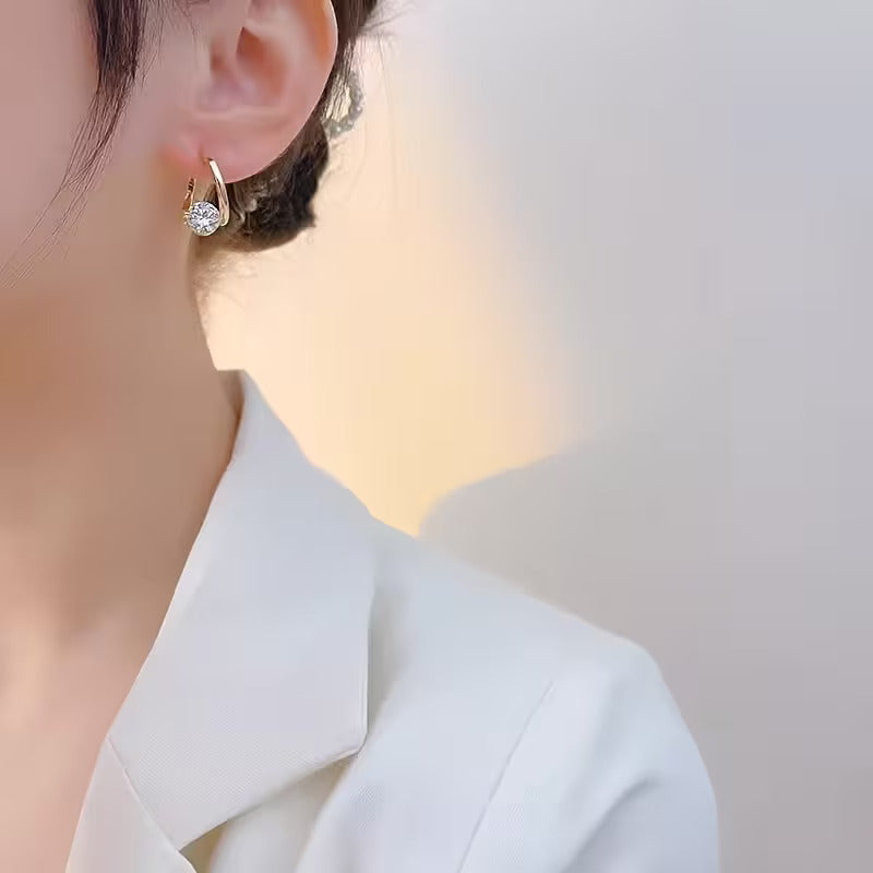 A Pair Of Gold-Toned Huggie Hoop Earrings -  [ Buy 1 Get 1 Free ]