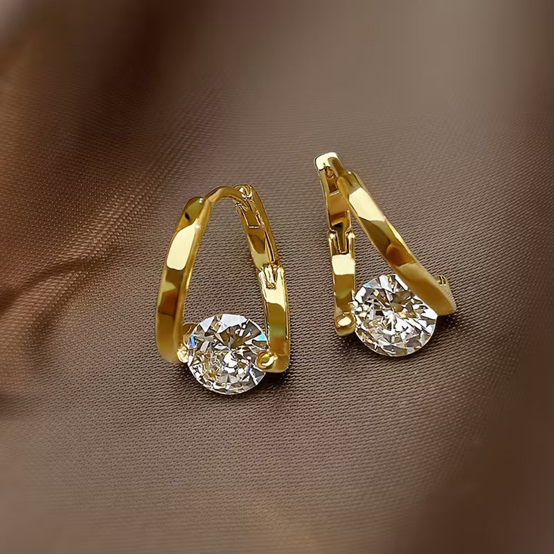 A Pair Of Gold-Toned Huggie Hoop Earrings -  [ Buy 1 Get 1 Free ]