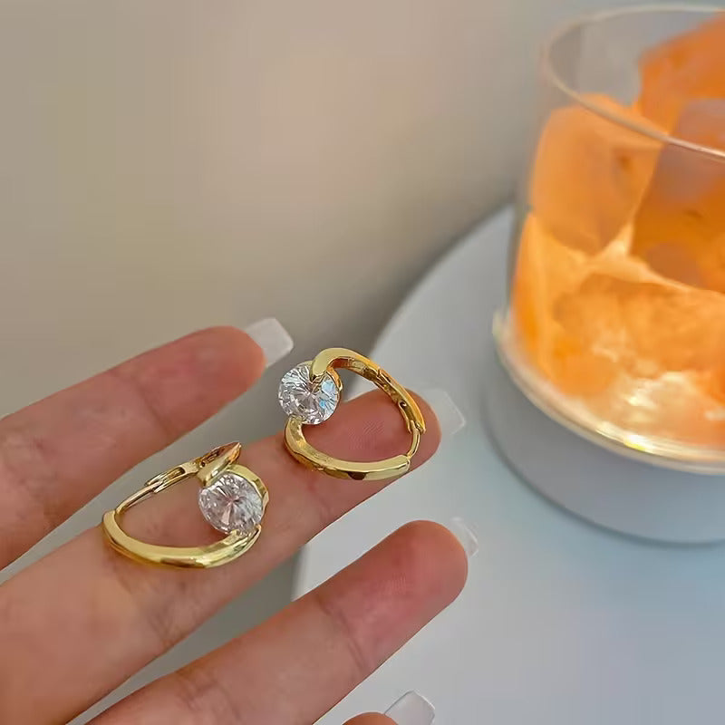 A Pair Of Gold-Toned Huggie Hoop Earrings -  [ Buy 1 Get 1 Free ]